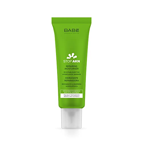 Laboratorios Babé - Stop Akn Crema Facial Hidratante Reparadora 50 Ml, Previene La Nueva Formación De Acné, Con Manteca De Murumuru, Complementario A