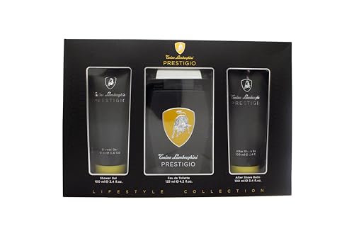 Lamborghini Prestigio Gift Set 125Ml Edt Spray + 100Ml Shower Gel + 100Ml Aftershave Balm