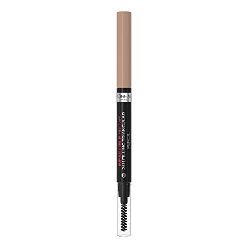 L'Oréal Paris Matita Sopracciglia, Per Dare Forma, Sfumare E Scolpire, Finish Matte Pieno E Naturale, Doppia Estremità Con Matita Triangolare E Pettin