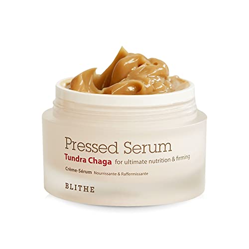 Blithe Siero Pressato Tundra Chaga Fungo Crema Viso Antirughe - Crema Idratante Antietà Vegana Per Donna, Crema Antirughe Coreana Per Ultra Riparazion