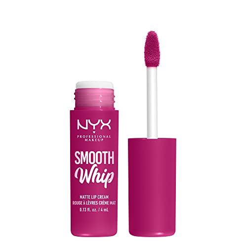 Nyx Professional Makeup Rossetto Liquido, Tinta Labbra Matte, Tonalità Ultra-Vibranti, Con Burro Di Karité E Burro Di Cacao, Smooth Whip, Tonalità: Pi