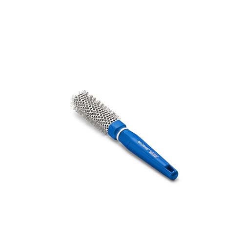 Bio Ionic Bluewave Round Brush Small, Nanoionic Conditioning Brush, Crimped Bristles For Added Tension, Soft Touch, Easy Grip Handle