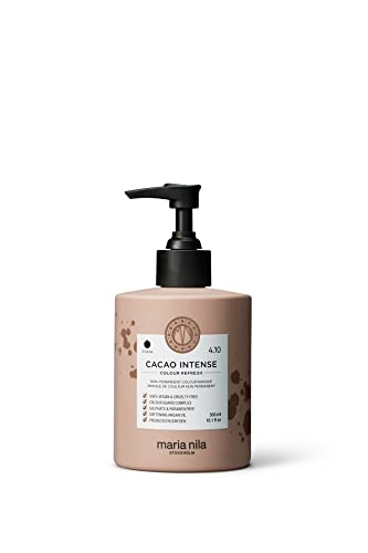 Maria Nila Colour Refresh, Cacao Intense 300 Ml, Maschera Per Capelli Castani Con Pigmenti Semipermanenti, Prodotto 100% Vegano E Senza Solfati/Parabe