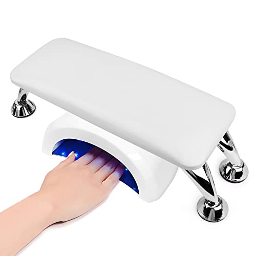 Risvowo Poggiamano Per Unghie, Pelle Poggia Mani Per Unghie Con Supporto In Acciaio Inox, Cuscinetto Per Unghie Impermeabile, Tavolo Manicure Per Stud