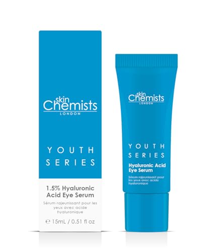 Skin Chemists Hyaluronic Acid 1% Siero Per Gli Occhi | Replumps, Illumina E Libera Disinfetta Gli Occhi |15 Ml
