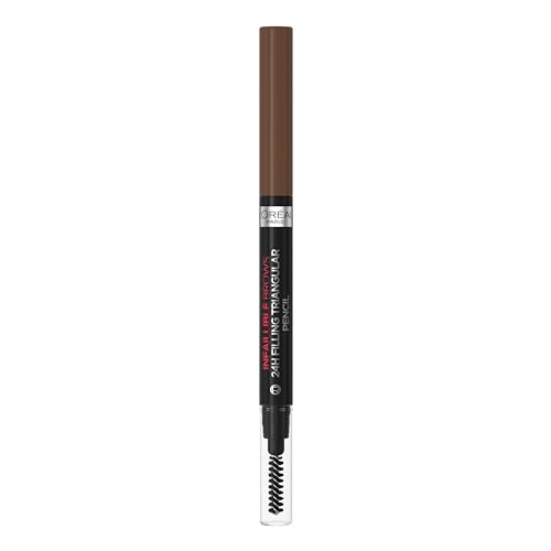 L'Oréal Paris Matita Sopracciglia, Per Dare Forma, Sfumare E Scolpire, Finish Matte Pieno E Naturale, Doppia Estremità Con Matita Triangolare E Pettin