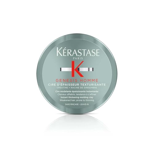 Kérastase, Genesis Homme, Cera Ispessente Texturizzante, Per Capelli Indeboliti E Tendenti Ad Assottigliarsi, Cire D'Epaisseur Texturisante, 75 Ml