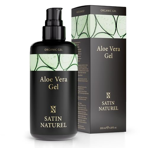 Gel Aloe Vera Puro Con Acido Ialuronico 200Ml, Doposole Intensivo Contro Le Scottature Gel Rigenerante - Crema Doposole Corpo Con Aloe Vera Gel Puro -