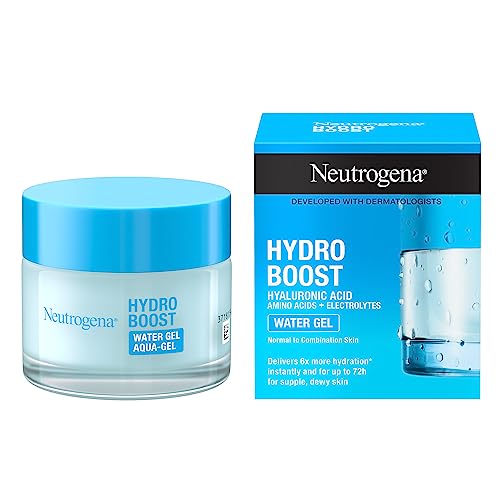 Neutrogena Hydro Boost Acqua Gel, Crema Idratante Viso In Gel Leggero A Base Acqua, Crema Viso Acido Ialuronico Per Un'Idratazione Intensa, Ideale Per