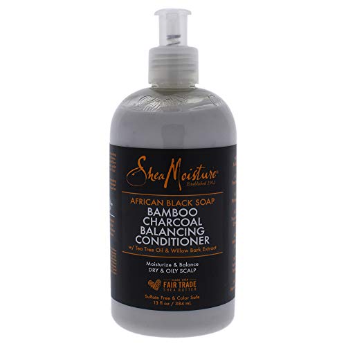 Shea Moisture - Condizionatore D'Equilibratura Del Carbone Di Legna Di Bambù Nero Africano Del Sapone - 13 Once Fluide