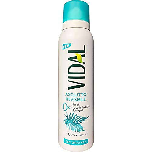 Vidal Deodorante Spray Asciutto Invisibile 150Ml Muschio Bianco