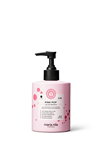 Maria Nila Colour Refresh, Pink Pop 300 Ml, Maschera Per Capelli Rosa, Pigmenti Semi-Permanenti, Prodotto 100% Vegano E Senza Solfati/Parabeni