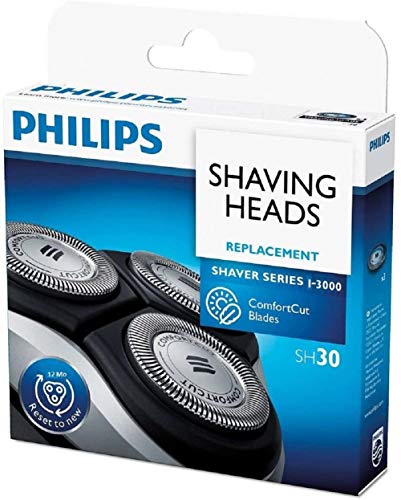 Philips Sh30 - Testine Di Ricambio Per Rasoio, Per Serie 1000-2000-3000, Ricambio Originale Oem, Confezione Da 3 Testine
