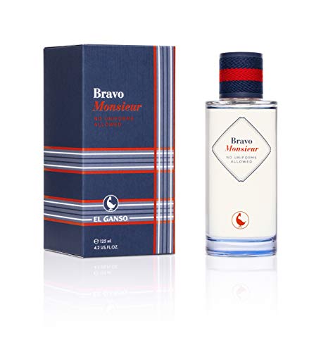 El Ganso Bravo Monsieur, Eau De Toilette Uomo, Profumo Uomo, Fragranza Aromatica Alle Note Di Pompelmo, Cardamomo, Violetta Ed Incenso, Ottimo Come Re