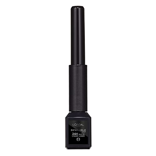 L'Oréal Paris Infaillible Eyeliner Liquido, Effetto Matte Per Linee Audaci Ed Impeccabili Con Tenuta 24H, Finish Lucido, Applicazione Controllata E Pr