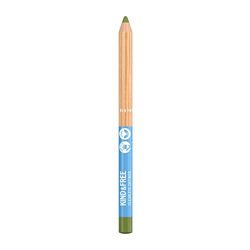 Rimmel London Kind & Free Clean Matita Occhi, Texture Cremosa, Colore Ricco, Formula Vegana - 004 - Soft Orchard, 1.1G