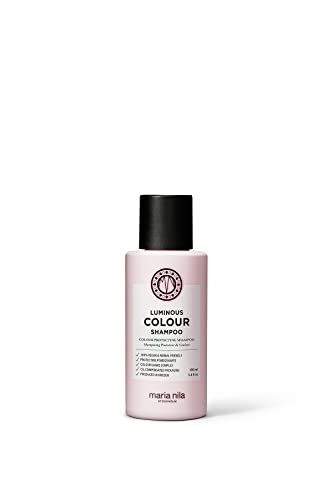 Maria Nila Luminous Colour, Shampoo 100 Ml, Riduce La Perdita Di Colore Durante Il Lavaggio, La Melagrana Contrasta La Disidratazione, Prodotto 100% V