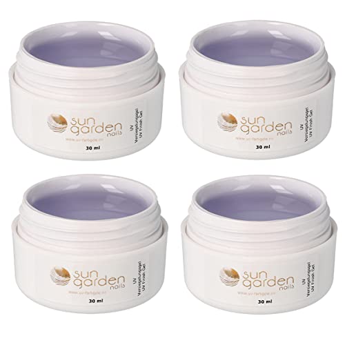 Uv Gel Finish- Gel Trasparente 4 X 30 Ml - Uv Finish Gel - Gel De Finition Uv