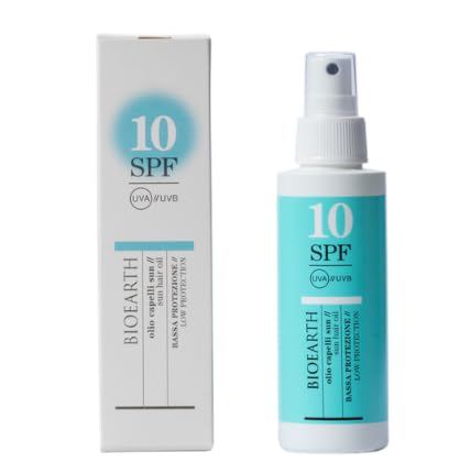 Bioearth Olio Solare Capelli 125Ml Spf10 Leggero Avocado Jojoba Aloe