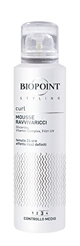 Biopoint Styling - Mousse Ravvivaricci, Definisce I Capelli Ricci, Azione Idratante E Anticrespo, Dona Morbidezza, Elasticità E Volume, 150 Ml