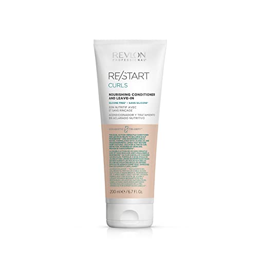 Revlon Professional Re/Start Nourishing Conditioner And Leave-In, Balsamo Leave-In Per Capelli Ricci All’Olio Di Jojoba, Definizione Dei Ricci - 200 M