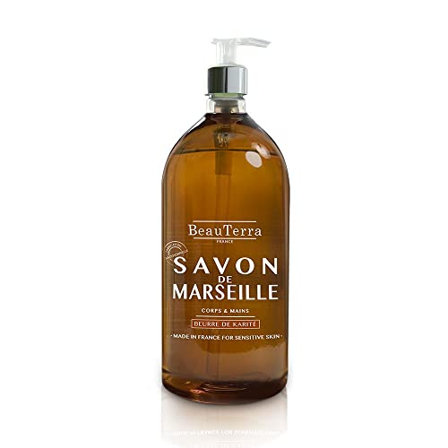 Beau Terra - Sapone Di Marsiglia Corpo E Mani Al Burro Di Karité, 1 L