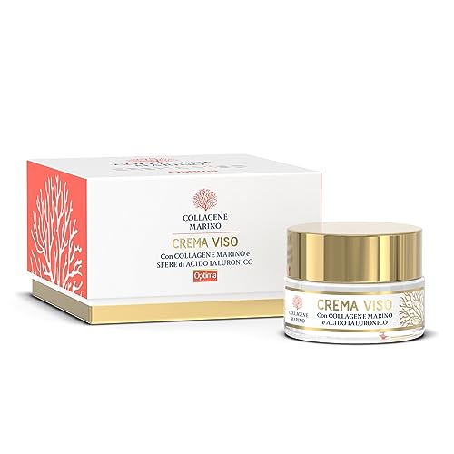 Crema Viso Con Collagene Marino E Sfere Di Acido Ialuronico - 50 Ml Ad Azione Rimpolpante E Anti-Age