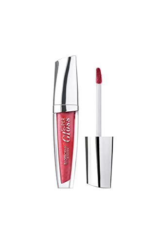Deborah Milano - Super Gloss Lucidalabbra, N.06 Pearly Red, Lip Gloss Volumizzante E Brillante Con Acido Ialuronico, Dona Labbra Soffici, Levigate E I