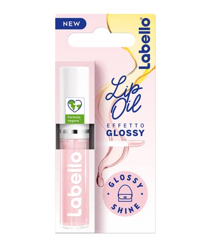Labello Lip Oil Effetto Glossy – Glossy Shine 5.5 Ml, Lucidalabbra Volumizzante E Idratante, Olio Labbra Con Oli Di Origine 100% Naturale, Lip Gloss P