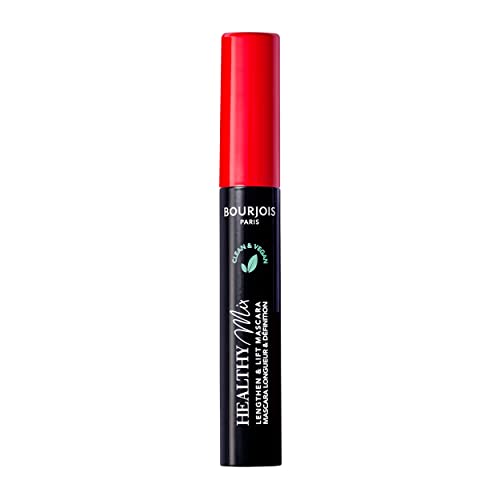 Bourjois Mascara Healthy Mix Clean & Vegan, Mascara Waterproof Volumizzante E Allungante Con 99% Ingredienti Naturali, Ciglia Sane E Definite, Durata