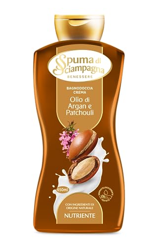 Spuma Di Sciampagna Bagnodoccia Crema Nutriente Olio Di Argan E Patchouli - 650 Ml