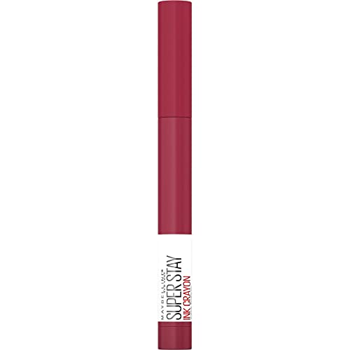 Maybelline New York Rossetto Matita Superstay Ink Crayon, Colore Matte A Lunga Tenuta, Speak Your Mind (75),