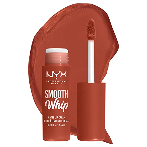 Nyx Professional Makeup Rossetto Liquido, Tinta Labbra Matte, Tonalità Ultra-Vibranti, Con Burro Di Karité E Burro Di Cacao, Smooth Whip, Tonalità: Pa