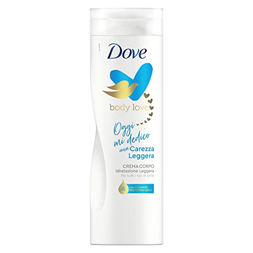 Dove, Crema Corpo Carezza Leggera, Crema Corpo Idratante Per Tutti I Tipi Di Pelle, Idratazione Profonda Per 48H, Assorbimento Rapido, Con Ceramide Re