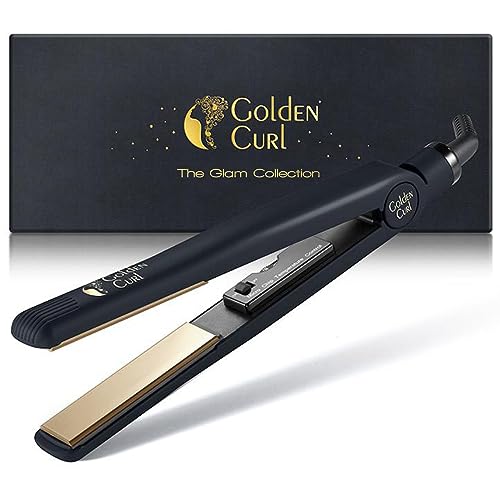 Golden Curl Ferro Lisciante Per Capelli Gl829 Rivestita In Tormalina, Piastra Per Capelli E Arricciacapelli 2 In 1, Non Danneggia I Capelli, Con Un De