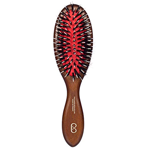 L'Artisan Brossier - Spazzola Per Capelli Pneumatica In Faggio Massiccio - Spazzola Tradizionale Di Piccolo Formato, Puro Setole Di Cinghiale E Setole