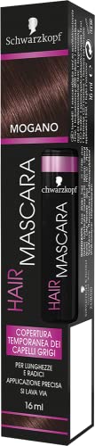 Schwarzkopf Hair Mascara, Mascara Temporaneo Per Capelli, Copertura Temporanea Dei Capelli Grigi, Colore Mogano, Formato Da 16 Ml