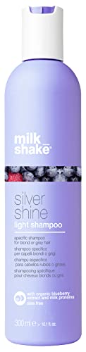 Milk_Shake® | Silver Shine Light Shampoo | Shampoo Specifico Per Capelli Biondi O Grigi Con Azione Calibrata | 300 Ml | Shampoo Antigiallo Con Pigment