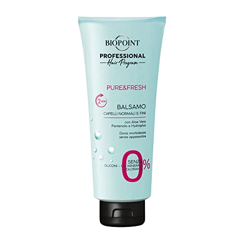 Biopoint Professional Pure&Fresh Balsamo Per Capelli Normali E Fini Con Aloe Vera, Pantenolo E Hydroplus, 350Ml