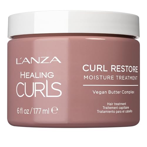 L'Anza Healing Curls Curl Restore Moisture Treatment - Crema Per Capelli Ricci Senza Risciacquo, Idrata, Rimuove L'Effetto Crespo E Protegge Dal Calor