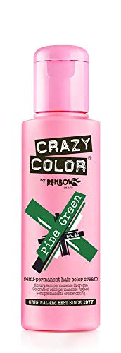 Crazy Color Hair Dye Renbow Crazy Color No.46 Pine Green Semi-Permanent Cream 100Ml