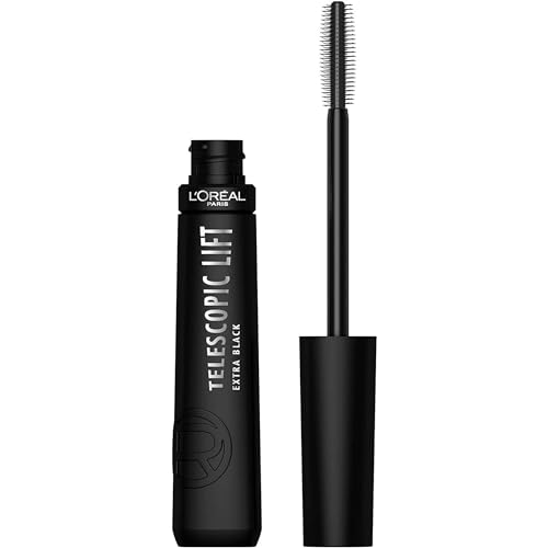 L'Oréal Paris Mascara Telescopic Lift, 5Mm Di Lunghezza Per Le Tue Ciglia, Volumizza, Solleva, Lunga Tenuta 36H, Colore: Extra Black