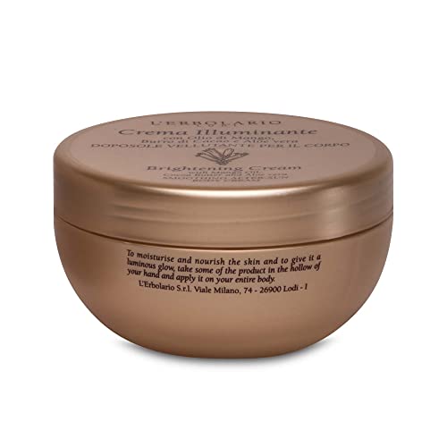 Crema Doposole Illuminante, Vellutante Corpo, Con Olio Di Mango, Burro Di Cacao E Aloe Vera, 200 Ml