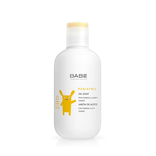 Laboratorios Babé - Jabón De Aceite Pediátrico 200 Ml, Gel Corporal, Piel Atópica, Dermatitis, Reparación De La Piel, Piel Muy Seca, Reestructurante,