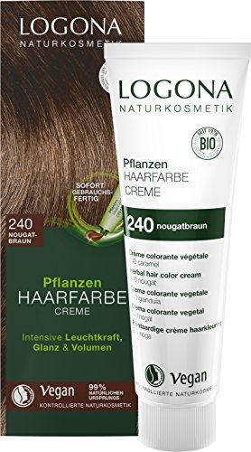 Logona Naturkosmetik Colore Per Capelli Vegetali Crema 240 Marrone Torretta, Marrone Naturale Con Henné, 150 Ml