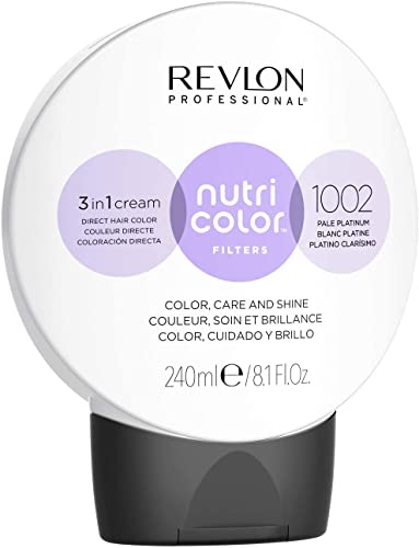 Revlon Professional Nutri Color Filters Maschera Colorata Capelli, Protettiva, Istantanea E Multidimensionale, Platino Chiaro - 240 Ml