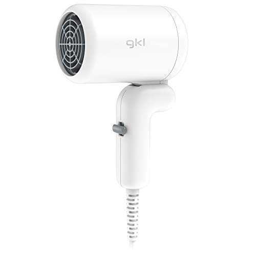Gkl Pear Lite Asciugacapelli Professionale Da Viaggio Con Design Pieghevole Ultra Compatto 2 Livelli Di Potenza E Dimensioni Molto Ridotte - 400W - Bi