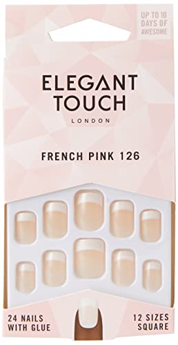 Elegante Natural Touch, Unghie Finte, Numero 126, Rosa, Taglia Small