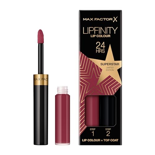 Max Factor Lipfinity Lip Colour Tinta Labbra Matte Lunga Durata E Gloss Idratante, Applicazione Bifase, 86 Superstar