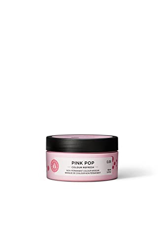 Maria Nila Colour Refresh, Pink Pop 100 Ml, Maschera Per Capelli Rosa, Pigmenti Semi-Permanenti, Prodotto 100% Vegano E Senza Solfati/Parabeni